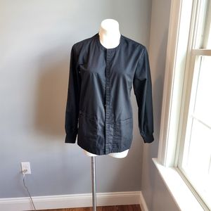 WonderWink Black Women's Button-Up Top